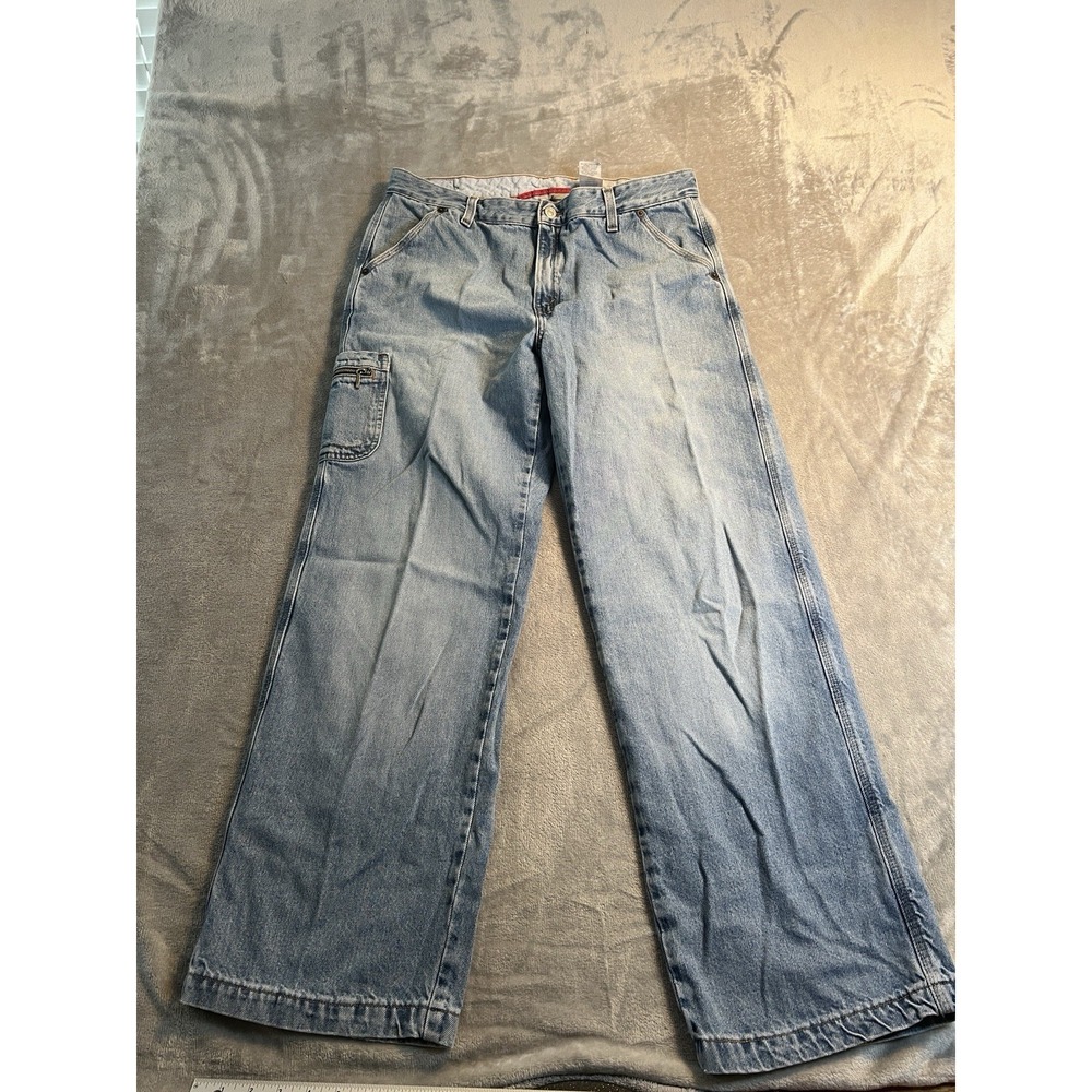 Levis Womens Carpenter Jeans Size 14 Medium Wash Wide Leg Denim Pants